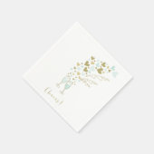 Aqua Champagne Cheers Verlobung Wedding Party Serviette (Ecke)