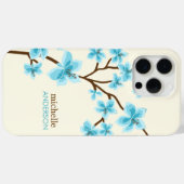 Aqua Cherry Blütenbaum Case-Mate iPhone Hülle (Rückseite (Horizontal))
