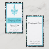 Aqua Chic Business Cards Visitenkarte (Vorne/Hinten)