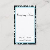 Aqua Chic Business Cards Visitenkarte (Rückseite)