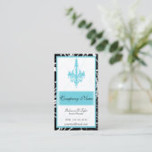 Aqua Chic Business Cards Visitenkarte (Stehend Vorderseite)