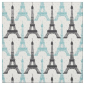 Aqua Chic Eiffel Tower Pattern Stoff (Muster)
