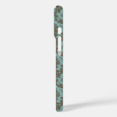 Aqua Chocolate Damask Case-Mate iPhone Case (Rückseite / Links)