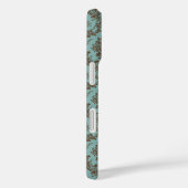 Aqua Chocolate Damask Case-Mate iPhone Case (Rückseite / Rechts)