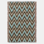 Aqua Chocolate Pattern Throw Blanket Decke (Vorderseite Vertikal)