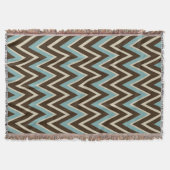 Aqua Chocolate Pattern Throw Blanket Decke (Vorderseite)