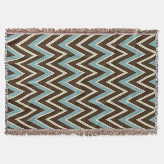 Aqua Chocolate Pattern Throw Blanket Decke (Vorderseite)