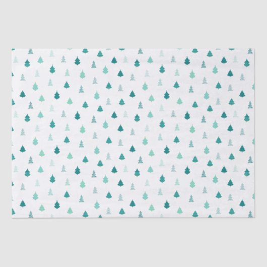 Aqua Christmas Tree Tissue Seidenpapier (Vorderseite)