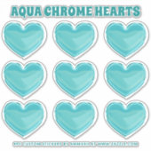 Aqua Chrome Hearts Aufkleber (Vorderseite)