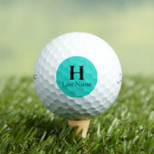 Aqua Circle Personalisiert Golf Ball (3) HAMbWG (Insitu T-Shirt)