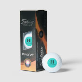 Aqua Circle Personalisiert Golf Ball (3) HAMbWG (Verpackung)