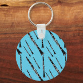 Aqua Clarinet Pattern Schlüsselanhänger (Vorderseite)