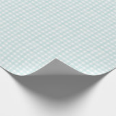 Aqua Classic Gingham Geschenkpapier (Ecke)