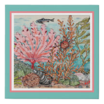 Aqua Coastal Chic Sea Life