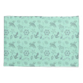 Aqua Coastal Sea Life Kissenbezug (Rückseite)