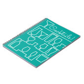 Aqua Cocktail Party Notizblock (Linke Seite)