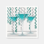 Aqua-Cocktail Serviette (Vorderseite)