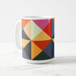 Aqua Color Block Abstrakter Style Tasse Cup