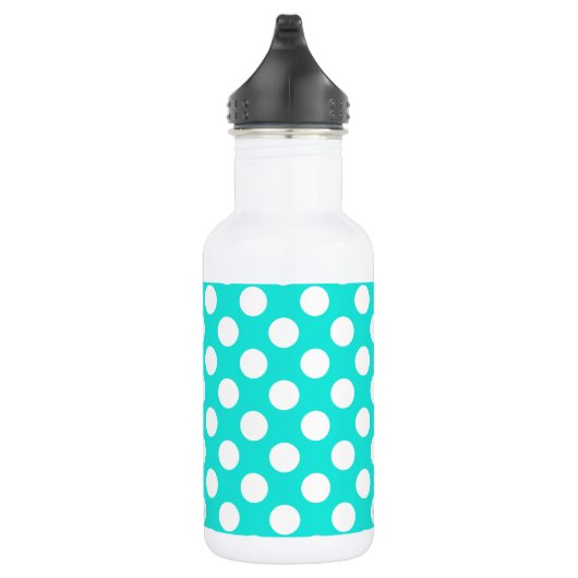 Aqua Color Polka Dots Trinkflasche (Rechts)
