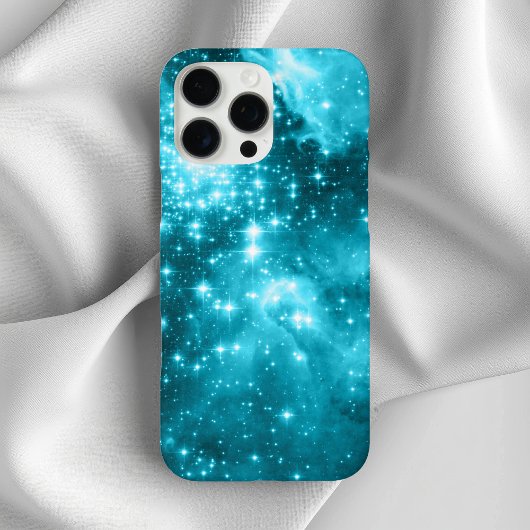 Aqua Colored Stars Case-Mate iPhone Hülle