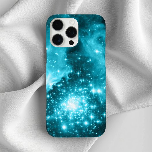 Aqua Colored Stars Case-Mate iPhone Hülle