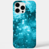 Aqua Colored Stars Case-Mate iPhone Hülle (Rückseite)