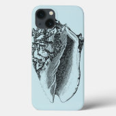 Aqua Conch Muschel Case-Mate iPhone Hülle (Rückseite)