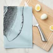Aqua Conch Muschel Geschirrtuch (Viertel Falte)