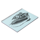 Aqua Conch Muschel Notizblock (Linke Seite)