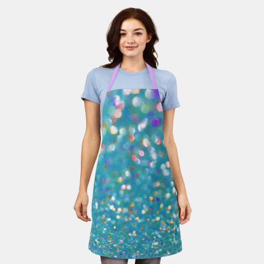 Aqua Confetti All-over Print-Schürze Schürze (Getragen)