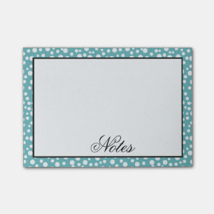 Aqua Confetti Dots Post-it Klebezettel