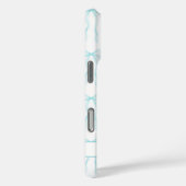Aqua Coquette Schleifen Monogramm Case-Mate iPhone Hülle (Rückseite / Rechts)