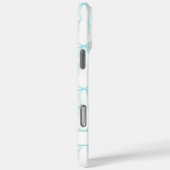 Aqua Coquette Schleifen Monogramm Case-Mate iPhone Hülle (Rückseite / Rechts)