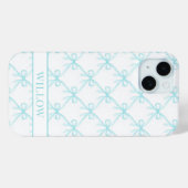 Aqua Coquette Wasserfarbenbögen Case-Mate iPhone Hülle (Rückseite (Horizontal))
