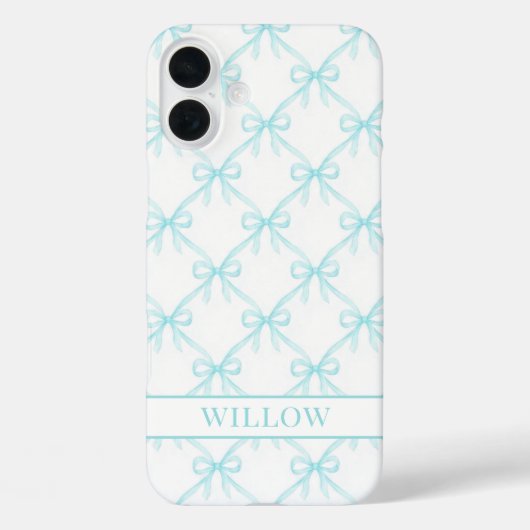 Aqua Coquette Wasserfarbenbögen Case-Mate iPhone Hülle (Rückseite)