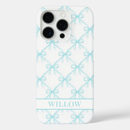 Aqua Coquette Wasserfarbenbögen Case-Mate iPhone Hülle (Rückseite)