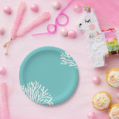 Aqua Coral Beach Pappteller (Party)