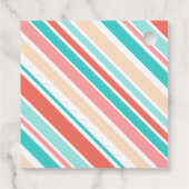 Aqua & Coral Geschenkanhänger (Rückseite)