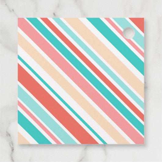 Aqua & Coral Geschenkanhänger (Rückseite)