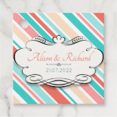 Aqua & Coral Geschenkanhänger (Vorderseite)