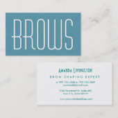 Aqua COSMETOLOGIST - BROWS Simple Style V63D Visitenkarte (Vorne/Hinten)