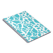 Aqua Cow wirbelt Tierdruckmuster Notizblock (Rechte Seite)
