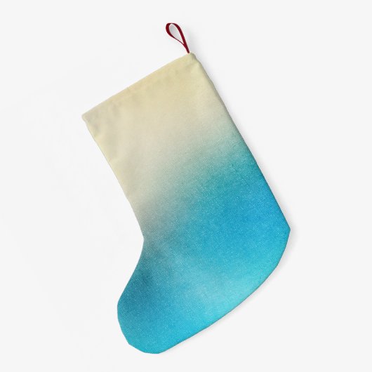 Aqua Cream Gold Sparkle Kleiner Weihnachtsstrumpf (Rückseite (Hängend))
