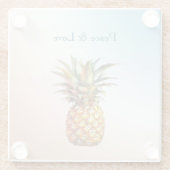 Aqua Cream Happy Tropical Pineapse Glasuntersetzer (Rückseite)