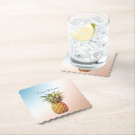 Aqua Cream Happy Tropical Pineapse Untersetzer