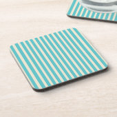 Aqua Cream Stripes Untersetzer (Linke Seite)