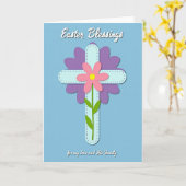 Aqua Cross Easter Wishes Card Karte (Gelbe Blume)