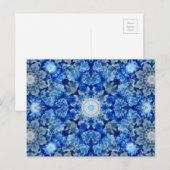 Aqua Crystal Mandala Postkarte (Vorne/Hinten)