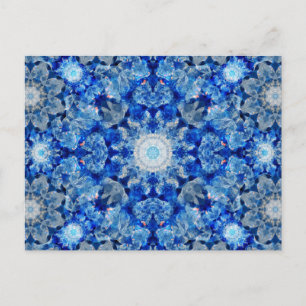 Aqua Crystal Mandala Postkarte