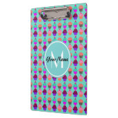 Aqua Cupcake Personalisiert Monogram Klemmbrett (Links)